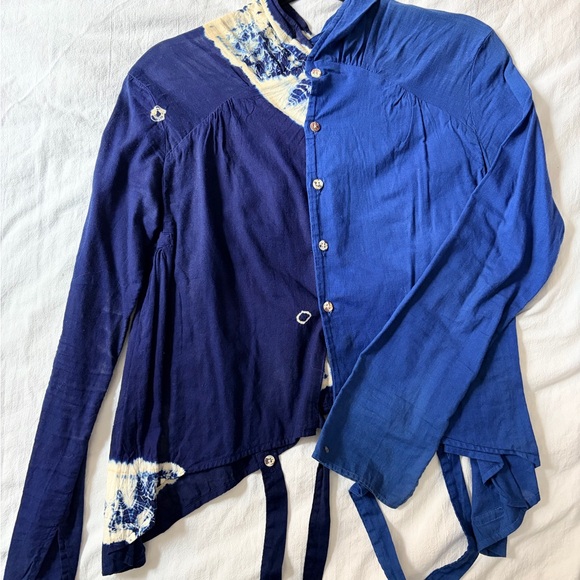 Kapital Tops - Kapital Blue Button Down Shirt